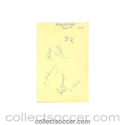 1950 - Brighton & Hove Albion Reserves signatures of all players of season 1950-1951 - Collect Soccer