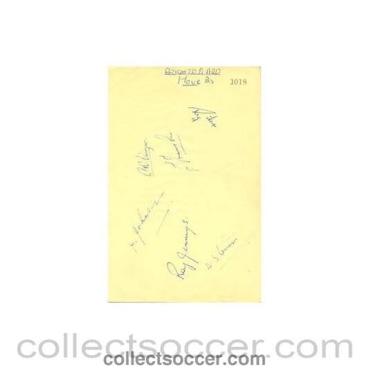 1950 - Brighton & Hove Albion Reserves signatures of all players of season 1950-1951 - Collect Soccer