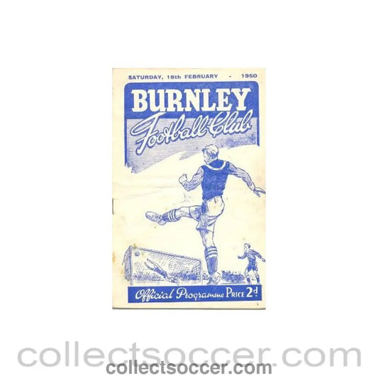 1950 - Burnley vChelsea official programme 18/02/1950 - Collect Soccer