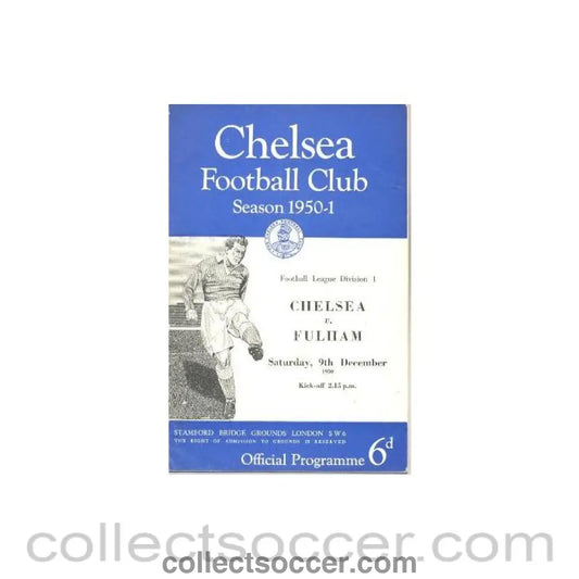 1950 - Chelsea v Fulham official programme 09/12/1950