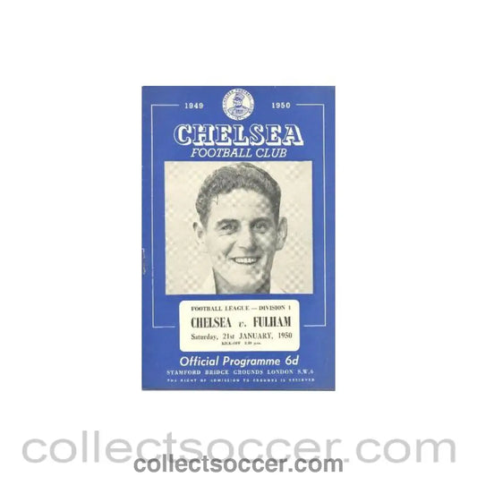 1950 - Chelsea v Fulham official programme 21/01/1950
