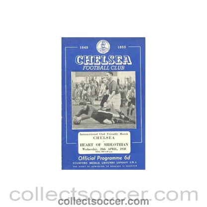 1950 - Chelsea v Heart of Midlothian official programme 26/04/1950 - Collect Soccer