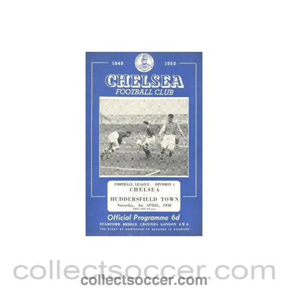 1950 - Chelsea v Huddersfield Town official programme 01/04/1950 - Collect Soccer