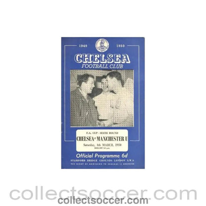 1950 - Chelsea v Manchester United official programme 04/03/1950 - Collect Soccer