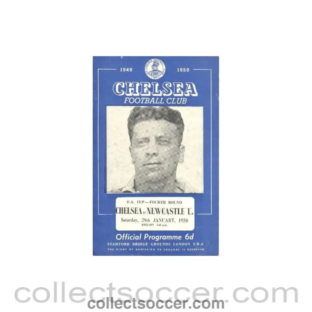 1950 - Chelsea v Newcastle United official programme 28/01/1950 - Collect Soccer