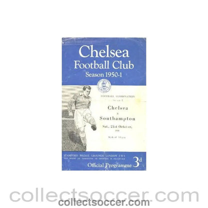 1950 - Chelsea v Southampton official programme 21/10/1950 - Collect Soccer