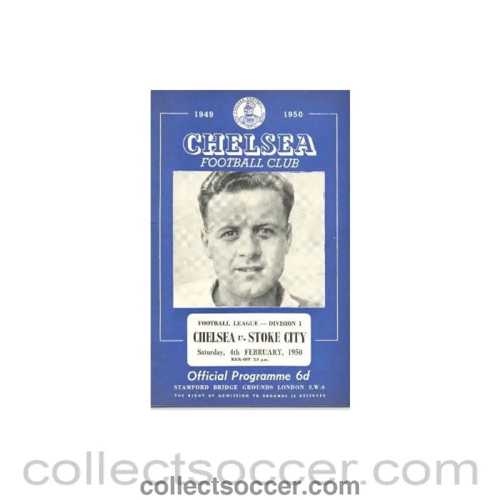 1950 - Chelsea v Stoke City official programme 04/02/1950 - Collect Soccer
