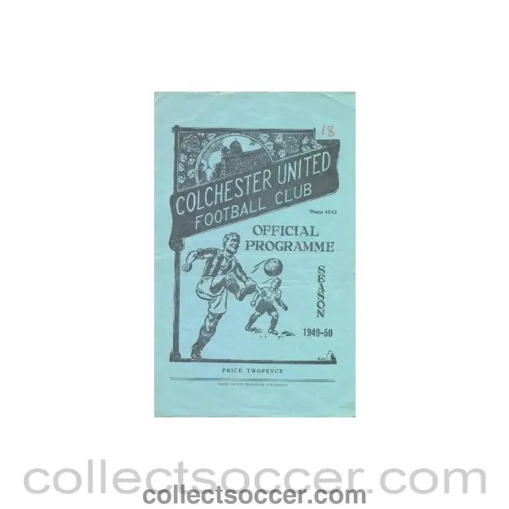1950 - Colchester v Chelsea official programme 25/02/1950 - Collect Soccer