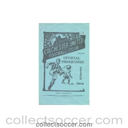 1950 - Colchester vChelsea official programme 25/02/1950