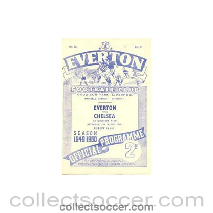 1950 - Everton vChelsea official programme 11/03/1950 - Collect Soccer