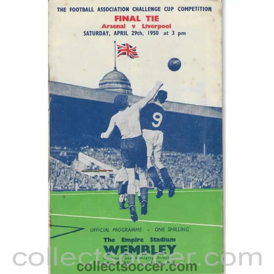 1950 FA Cup Final Programme Arsenal v Liverpool - Collect Soccer