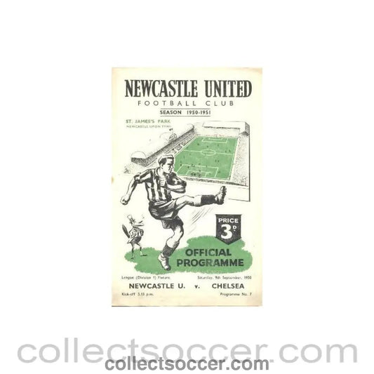 1950 - Newcastle United vChelsea official programme 09/09/1950 - Collect Soccer