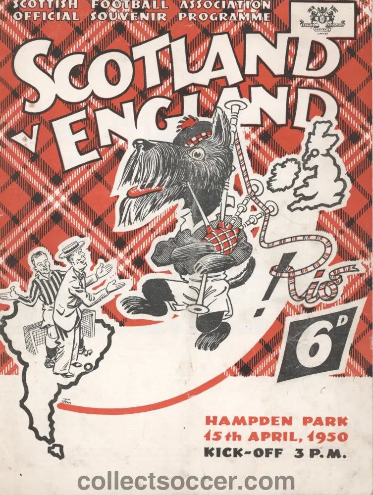 1950 Scotland v England Official Programme