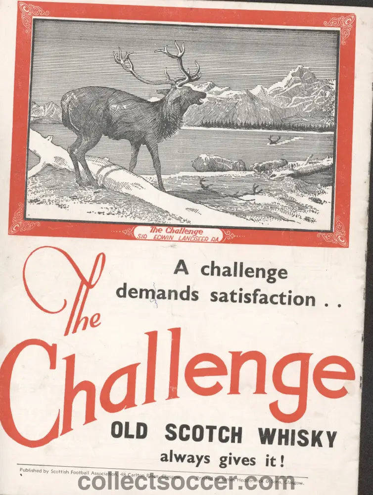 1950 Scotland v England Official Programme
