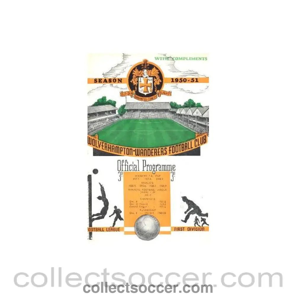 1950 - Wolverhampton Wanderers vChelsea official programme 21/10/1950 - Collect Soccer