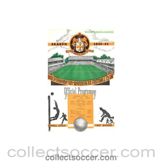 1950 - Wolverhampton Wanderers vChelsea official programme 21/10/1950 - Collect Soccer