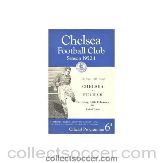 1951 - Chelsea v Fulham official programme 10/02/1951