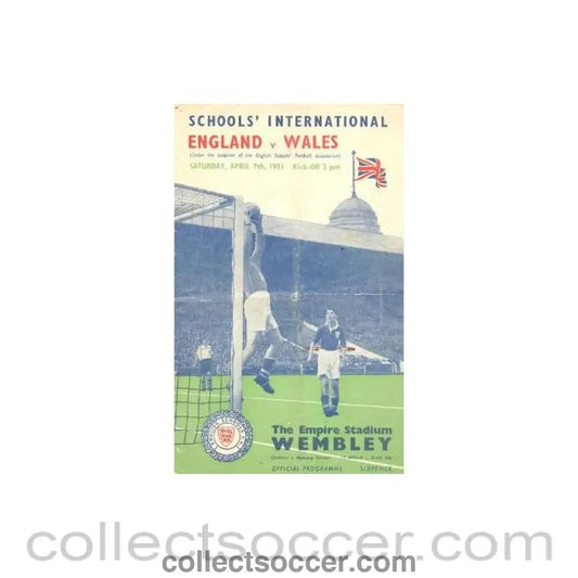 1951 England v Wales official programme 07/04/1951 - Collect Soccer