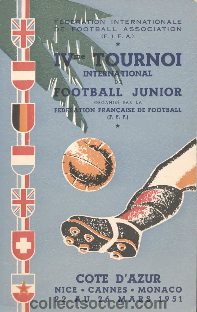 1951 FIFA Youth International Tournament Official and Extremely Rare Programme includes England and Northern Ireland