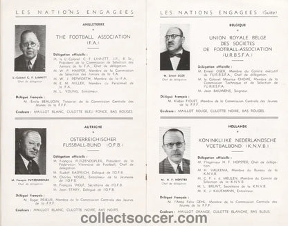 1951 FIFA Youth International Tournament Official and Extremely Rare Programme includes England and Northern Ireland