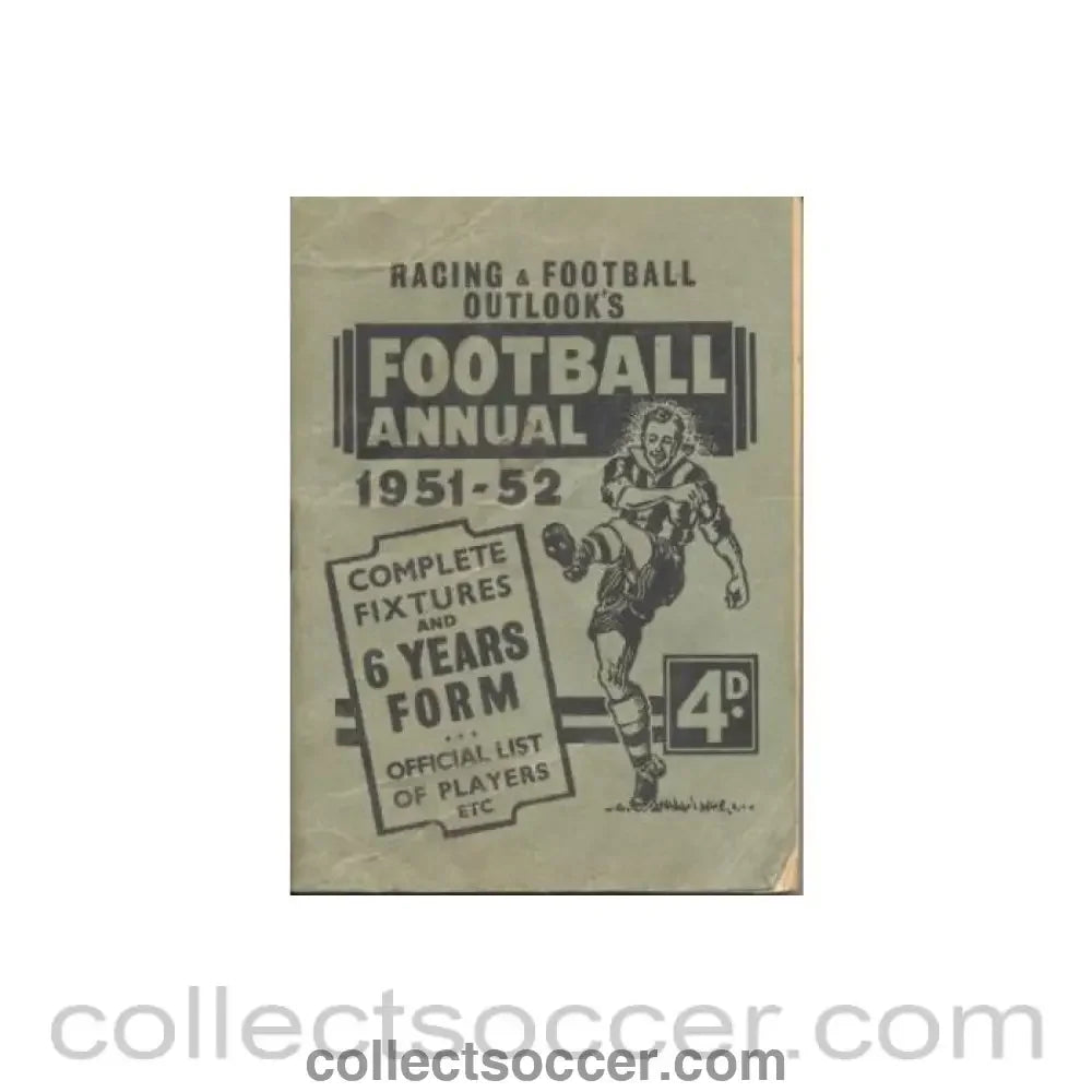 1951 - Football Annual 1951-1952 Racing & Football Outlook publication