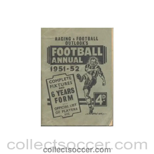 1951 - Football Annual 1951-1952 Racing & Football Outlook publication