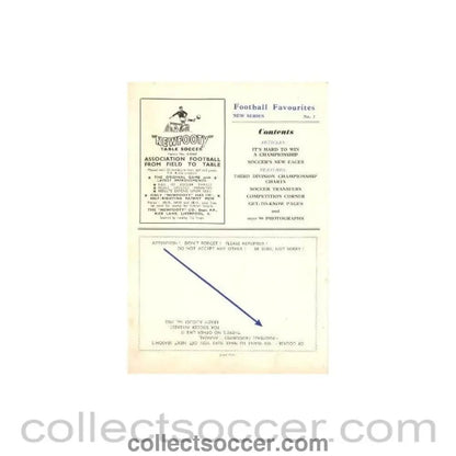 1951 - Football Favourites magazine New Series No: 3 of Season 1951-1952 - Collect Soccer