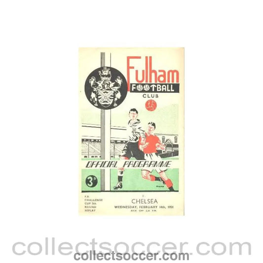 1951 - Fulham vChelsea official programme 14/02/1951 - Collect Soccer