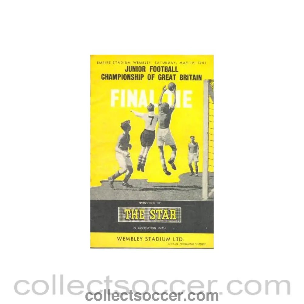 1951 Junior Championship Great Britain 19/05/1951 - Collect Soccer