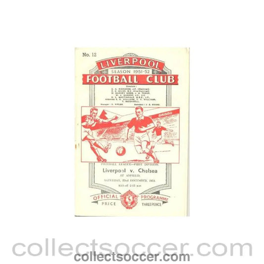 1951 - Liverpool vChelsea official programme 22/12/1951 - Collect Soccer