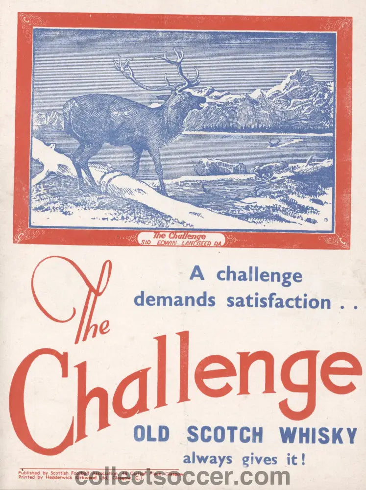 1951 Scotland v France Official Programme