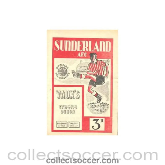 1951 - Sunderland v Wolverhampton Wanderers official programme 24/02/1951 - Collect Soccer