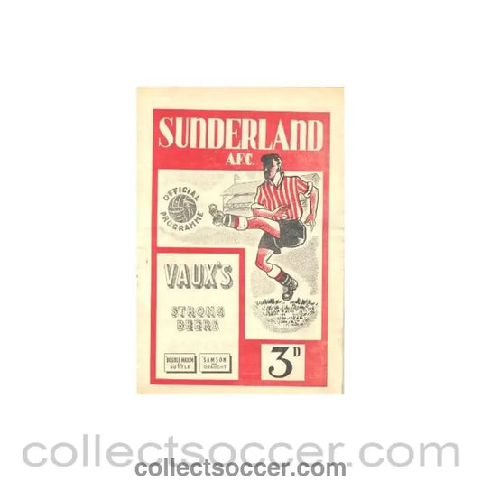 1951 - Sunderland v Wolverhampton Wanderers official programme 24/02/1951