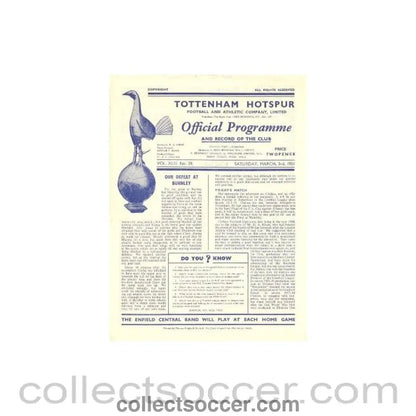 1951 - Tottenham Hotspur vChelsea official programme 03/03/1951 - Collect Soccer