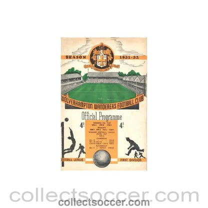 1951 - Wolverhampton Wanderers vChelsea official programme 22/09/1951 - Collect Soccer