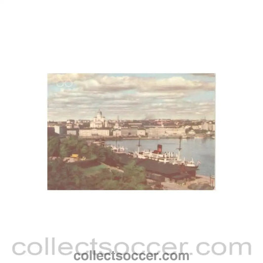 1952 15th Olympic Games in Helsinki Finland colour postcard featuring the South Harbour