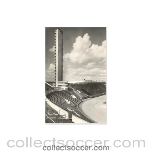 1952 15th Olympic Games in Helsinki Finland postcard featuring the Olympic Stadium