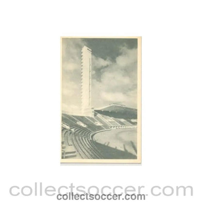 1952 15th Olympic Games in Helsinki, Finland postcard, featuring the Olympic Stadium - Collect Soccer