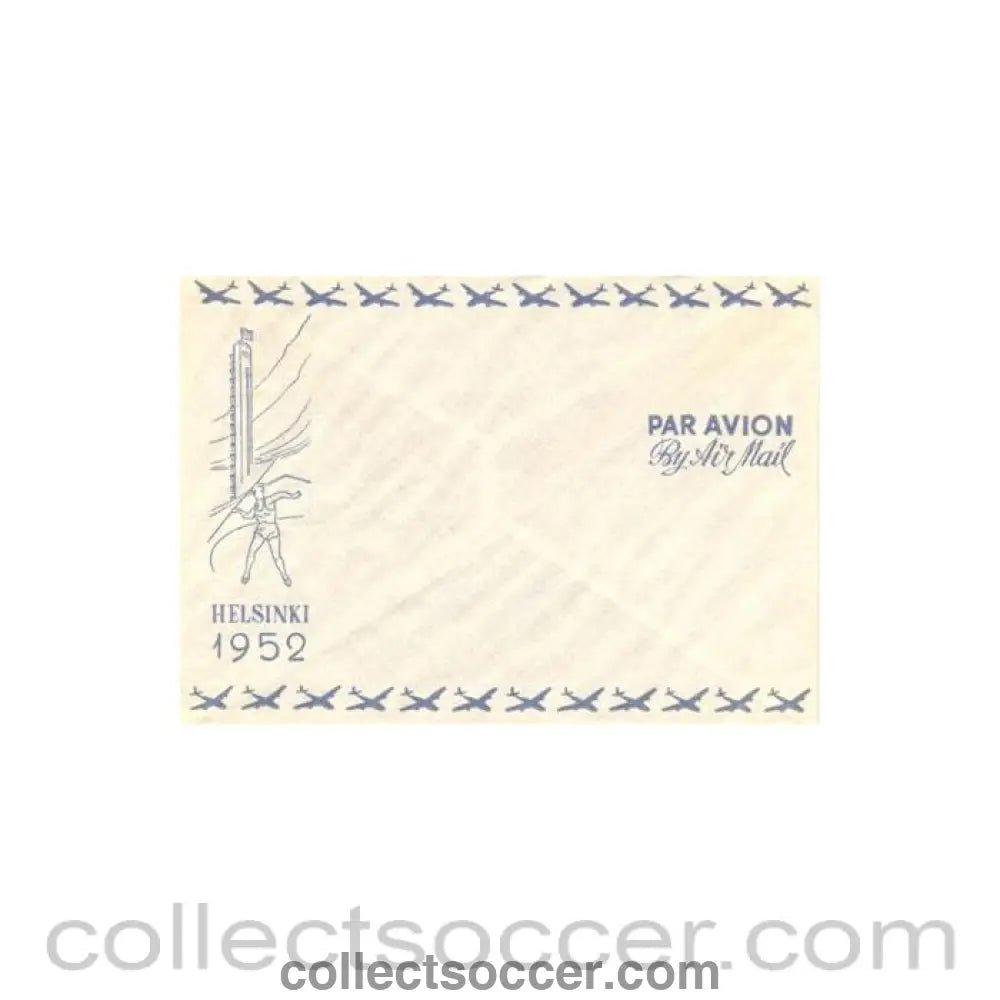 1952 - 15th Olympics Helsinki 1952 By Air Mail unused envelope - Collect Soccer