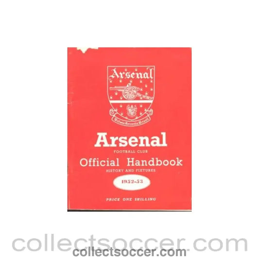 1952 - Arsenal official handbook 1952-1953