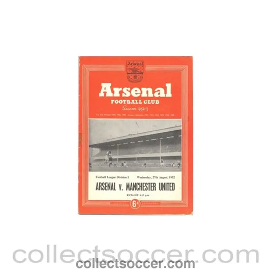 1952 - Arsenal v Manchester United official programme 27/08/1952