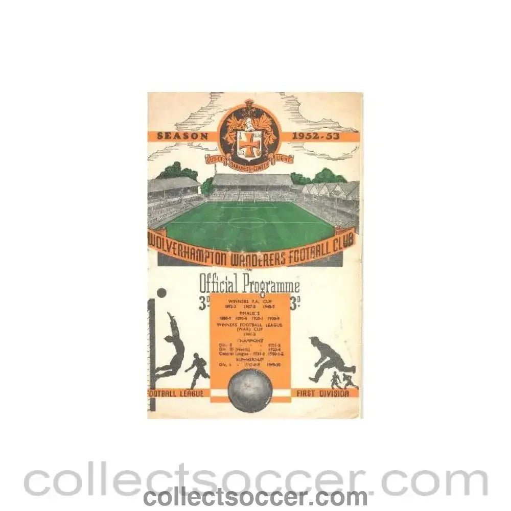 1952 - At Wolverhampton Wanderers - The Football League v The Irish League official programme 24/09/1952 - Collect Soccer