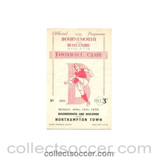 1952 - Bournemouth v Northampton official programme 14/04/1952
