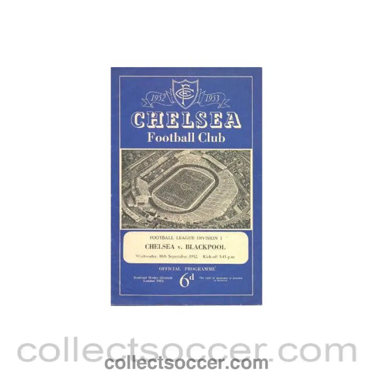 1952 - Chelsea v Blackpool official programme 10/09/1952