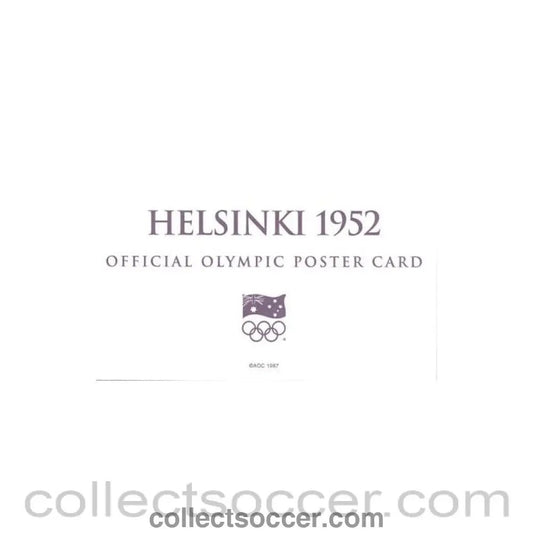 1952 - Helsinki 1952 Official Olympic Poster Card - Collect Soccer