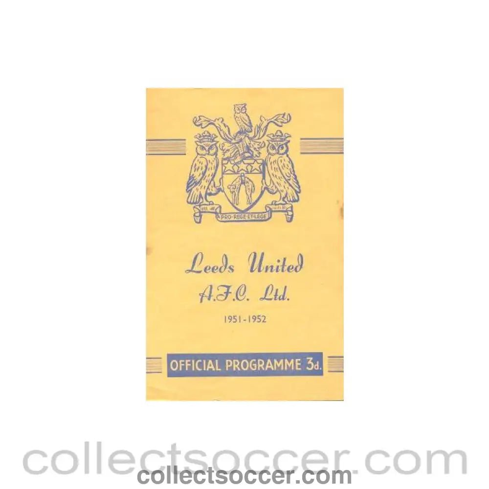 1952 - Leeds vChelsea official programme 23/02/1952 - Collect Soccer