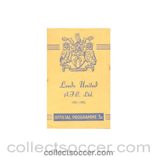 1952 - Leeds vChelsea official programme 23/02/1952