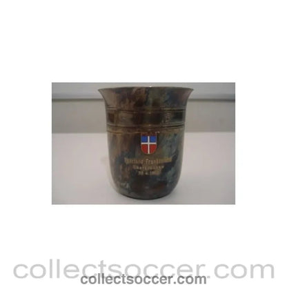 1952 - Saarland v France 20/04/1952 in Saarbrucken Germany cup given to Raymond Kopa at the match - Collect Soccer