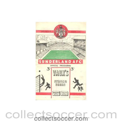 1952 - Sunderland v Chelsea official football programme 20/09/1952 - Collect Soccer