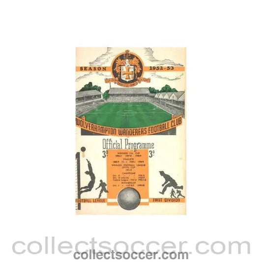 1952 - Wolverhampton Wanderers v Aston Villa official programme 08/09/1952 - Collect Soccer